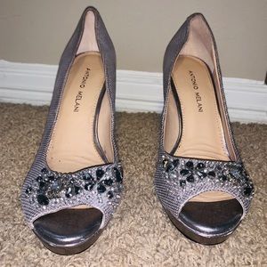 Antonio Melani Silver Heels!!!